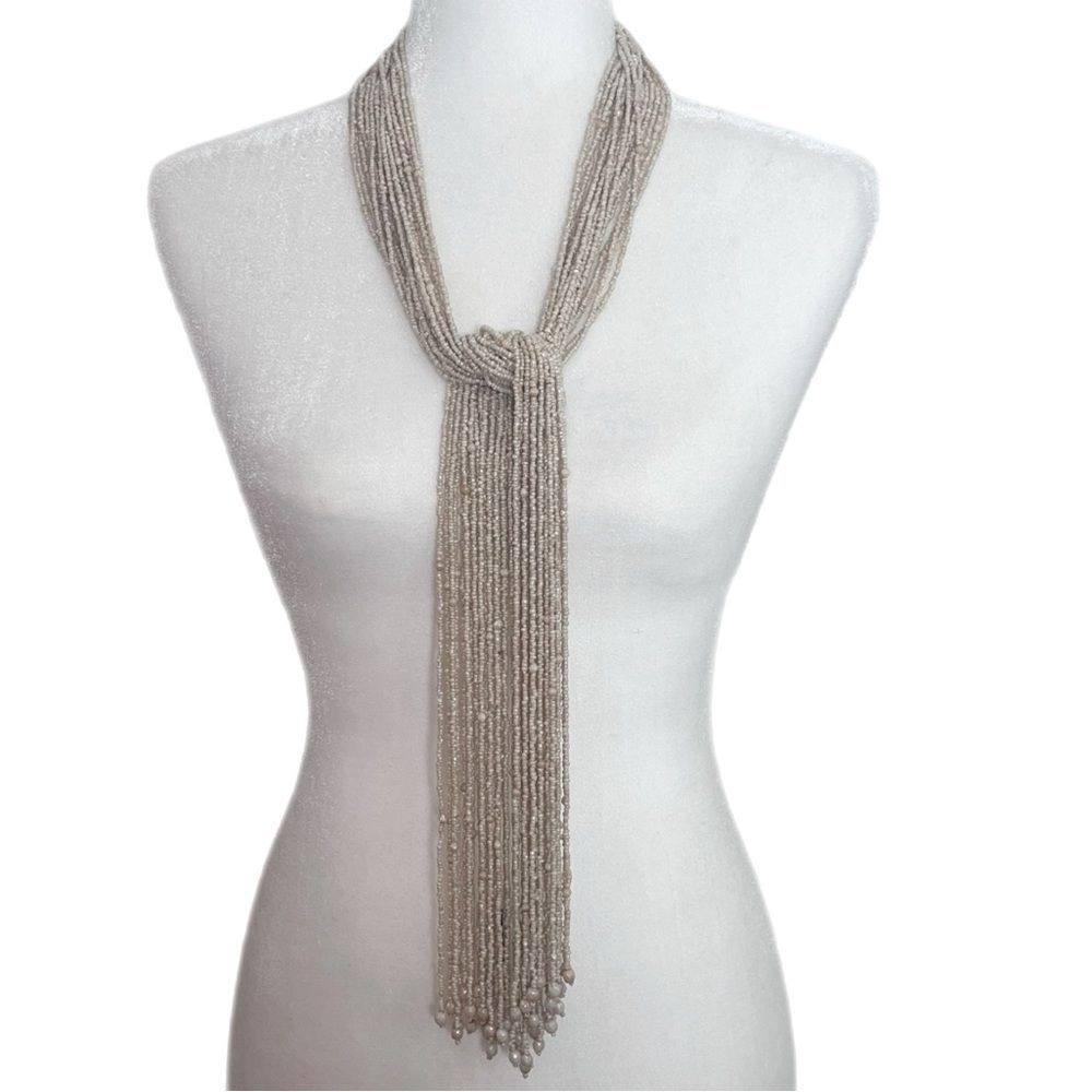 R.J. Graziano Seed Bead Open End Multi-Strand Long Necklace NWT